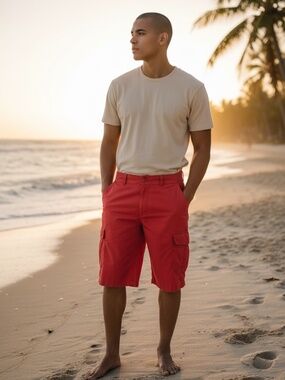 NWT Men's Cargo Beach Shorts